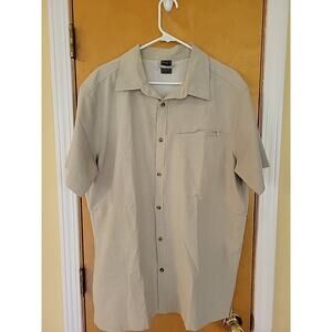 Rugged Exposure XLMen's Vented Khaki Polyester Fishing Outdoor Camping Shirt